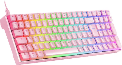 Photo de Clavier Gamer mécanique (Outemu Blue Switch) Mars Gaming MKUltra RGB (Rose)