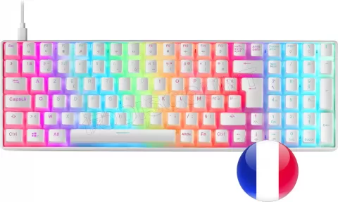 Photo de Clavier Gamer mécanique (Outemu Red Switch) Mars Gaming MKUltra RGB (Blanc)