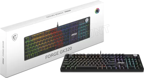 Photo de Clavier Gamer mécanique (Red Switch) MSI Forge GK320 RGB (Noir)
