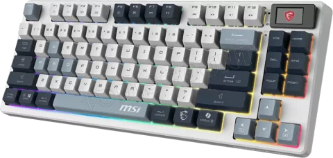 Photo de Clavier Gamer sans fil Bluetooth mécanique MSI Forge GK600 TKL RGB (Blanc/Noir)