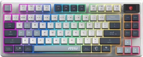 Photo de Clavier Gamer sans fil Bluetooth mécanique MSI Forge GK600 TKL RGB (Blanc/Noir)