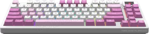 Photo de Clavier Gamer sans fil Bluetooth mécanique MSI Forge GK600 TKL RGB (Blanc/Violet)