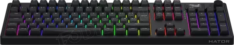 Photo de Clavier Gamer sans fil magnétique (Hator Aurum Linear) Hator Skyfall 100 Pro RGB (Noir)