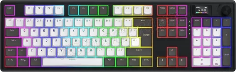 Photo de Clavier Gamer sans fil magnétique (Hator Aurum Linear) Hator Skyfall 100 Pro RGB (Noir/Gris)