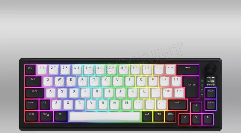 Photo de Clavier Gamer sans fil magnétique (Hator Aurum Linear) Hator Skyfall 65 Mag Ultima 8K TKL RGB (Noir)