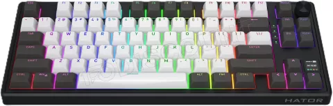 Photo de Clavier Gamer sans fil magnétique (Hator Aurum Linear) Hator Skyfall 80 Pro TKL RGB (Noir)