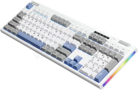 Photo de Clavier Gamer sans fil mécanique (BSON Lavender) 1stPlayer Neo108 ARGB (Bleu/blanc)