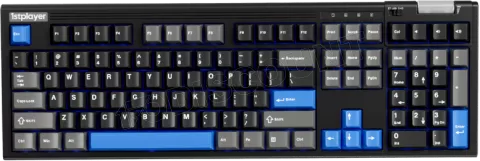 Photo de Clavier Gamer sans fil mécanique (BSON Lavender) 1stPlayer Neo108 ARGB (Noir/Bleu)