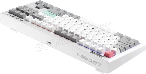 Photo de Clavier Gamer sans fil mécanique (BSON Lavender) 1stPlayer Neo87 RGB (Blanc)