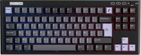 Photo de Clavier Gamer sans fil mécanique (BSON Lavender) 1stPlayer Neo87 RGB (Noir/violet)