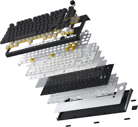 Photo de Clavier Gamer sans fil mécanique (Hator Aurum Linear) Hator Skyfall 100 Pro RGB (Noir)