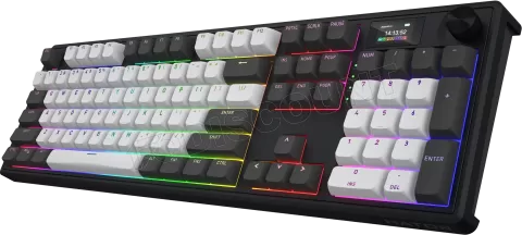 Photo de Clavier Gamer sans fil mécanique (Hator Aurum Linear) Hator Skyfall 100 Pro RGB (Noir/Blanc)