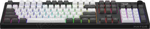 Photo de Clavier Gamer sans fil mécanique  (Hator Aurum Linear) Hator Skyfall 100 Pro RGB (Noir/Gris)