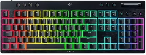 Photo de Clavier Gamer sans fil mécanique (Razer Orange) Razer BlackWidow V4 X Tenkeyless HyperSpeed RGB (Noir)