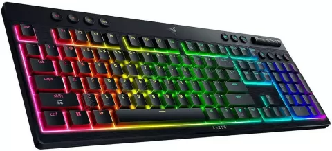 Photo de Clavier Gamer sans fil mécanique (Razer Orange) Razer BlackWidow V4 X Tenkeyless HyperSpeed RGB (Noir)