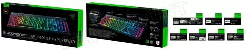 Photo de Clavier Gamer sans fil mécanique (Razer Orange) Razer BlackWidow V4 X Tenkeyless HyperSpeed RGB (Noir)