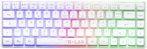 Photo de Clavier Gamer  sans fil Semi-Mécanique G-Lab Keyz-Hydrogen 60%  ARGB (Blanc)
