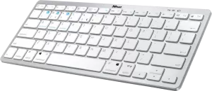 Photo de Clavier sans fil Bluetooth Trust Nado (Blanc/Argent)