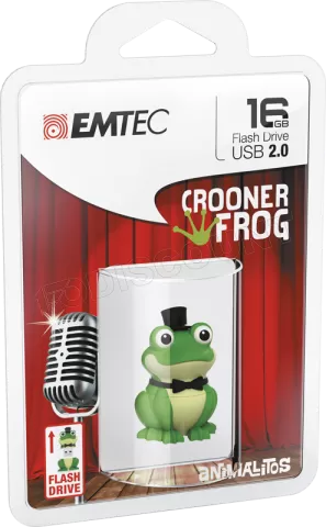 Photo de Clé USB 2.0 Emtec M339 Crooner Frog - 16Go (Vert)