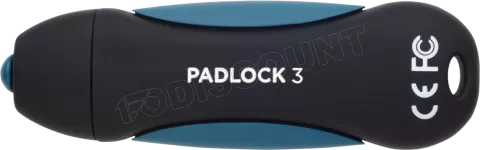 Photo de Clé USB 3.0 Corsair Flash Padlock 3 - 128Go (Noir/Bleu)