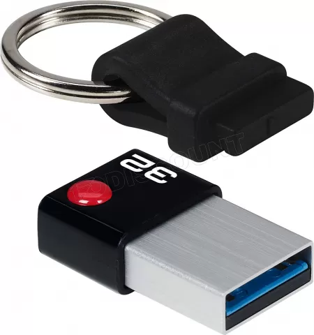 Photo de Clé USB 3.0 Emtec T100 Nano Ring - 32Go (Noir)