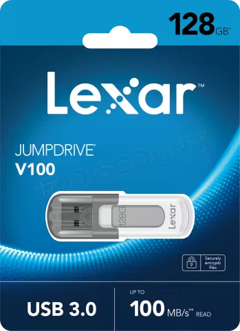 Photo de Clé USB 3.0 Lexar JumpDrive V100 - 128Go (Gris)