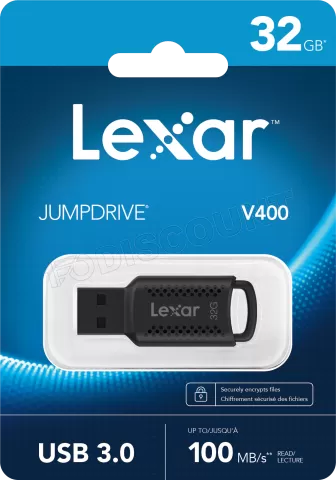 Photo de Clé USB 3.0 Lexar JumpDrive V400 - 32Go (Noir)