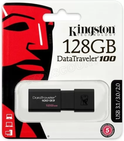 Photo de Clé USB 3.1 Kingston DataTraveler 100 G3 - 128Go