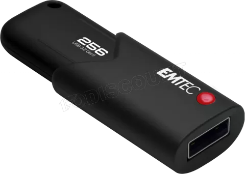 Clé USB 3.2 sécurisée Emtec B110 Click Secure - 256Go (Noir) à prix bas