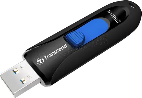 Photo de Clé USB 3.2 Transcend JetFlash 790 - 256Go (Noir/Bleu)