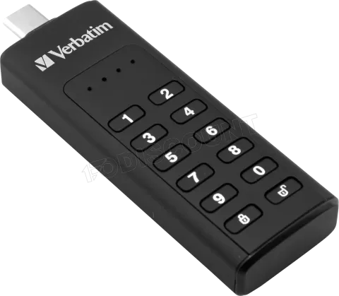 Photo de Clé USB 3.2 Type C sécurisée Verbatim - 128Go (Noir)