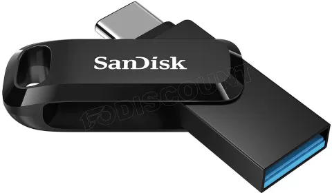 Photo de Clé USB A/C 3.0 Sandisk Ultra Dual Drive Go 64Go (noir)