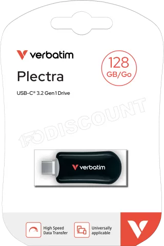 Photo de Clé USB-C 3.2 Verbatim Plectra - 128Go (Noir)