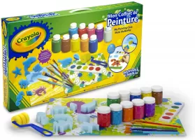 Photo de Coffret de peinture Crayola 10 couleurs + 5 pinceaux