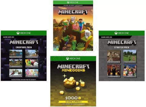Photo de Console Microsoft Xbox One S 1To avec jeu Minecraft Creators (Blanc)