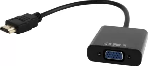 Photo de Convertisseur Gembird HDMI mâle (Type A) 1.2 vers VGA femelle (D-sub DE-15) et Jack 3,5mm femelle (Noir)