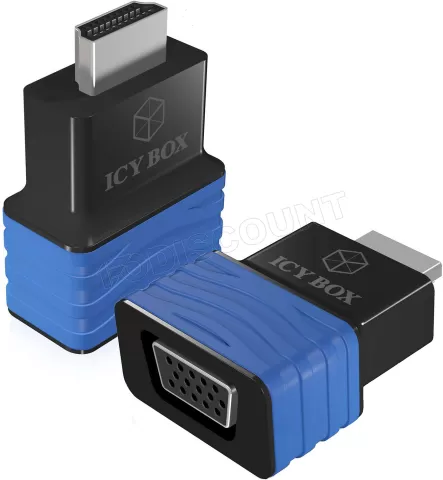 Photo de Convertisseur Icy Box HDMI mâle (Type A) 1.2 vers VGA femelle (D-sub DE-15) (Noir)