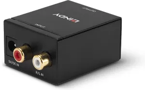 Photo de Convertisseur Lindy RCA vers Toslink-Coaxial (Noir)