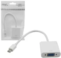 Photo de Convertisseur MCL-Samar Mini DisplayPort mâle vers VGA femelle (D-sub DE-15) 10cm (Blanc)