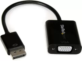 Photo de Convertisseur Startech DisplayPort mâle 1.2 vers VGA femelle (D-sub DE-15) 10cm (Noir)