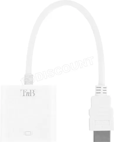 Photo de Convertisseur T'nB  HDMI mâle 1.2 vers VGA femelle (D-sub DE-15) 10cm (Noir)
