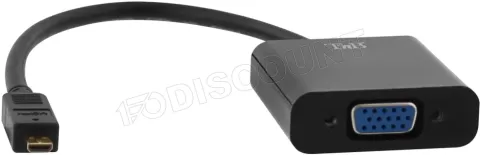 Photo de Convertisseur T'nB  Micro HDMI mâle (Type D) 1.2 vers VGA femelle (D-sub DE-15) 10cm (Noir)