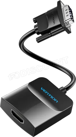 Photo de Convertisseur Vention VGA vers HDMI + Jack 3.5mm 0.15m (Noir)