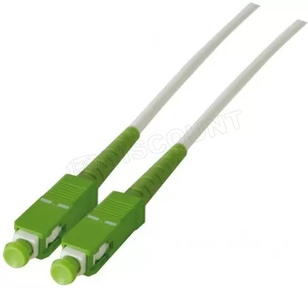 Cordon fibre pour box (SFR, Orange, Bouygues) - jarretière optique Simplex  OS2 SC-APC - SC-APC 2m (Blanc) à prix bas