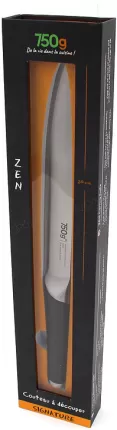 Photo de Couteau à découper 750g Zen 20cm (Noir)