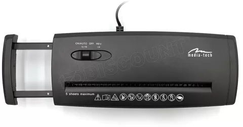 Photo de Destructeurs de documents Media-Tech MT215 v3.0 avec panier (Noir)