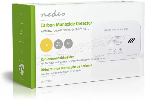 Photo de Détecteur de monoxyde de carbone Nedis DTCTCO30WT (Blanc)