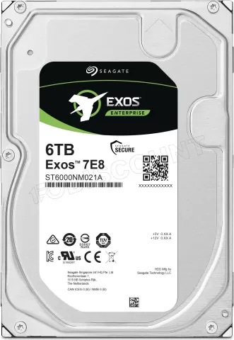 Photo de Disque Dur 3,5" Seagate Exos 7E8 6To - S-ATA