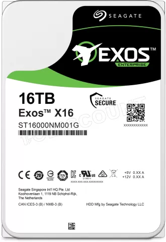Photo de Disque Dur 3,5" Seagate Exos X16 16To - S-ATA
