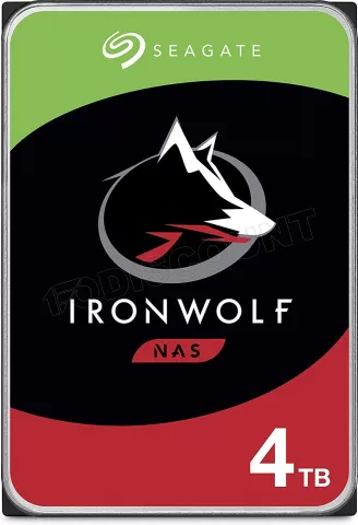Photo de Disque Dur 3,5" Seagate IronWolf 4To (4000Go) 5400trs/mn - S-ATA